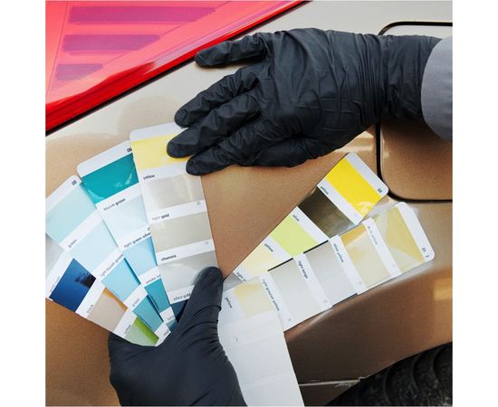 Виниловые неопудренные перчатки AVIORA черные, р.XL, 100 шт. 402-737 – изображение 2