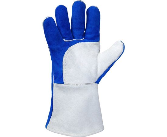 Перчатки сварщика с крагой Jeta Safety Ferrus Frost, цвет синий/серый, JWK601-XL – изображение 2