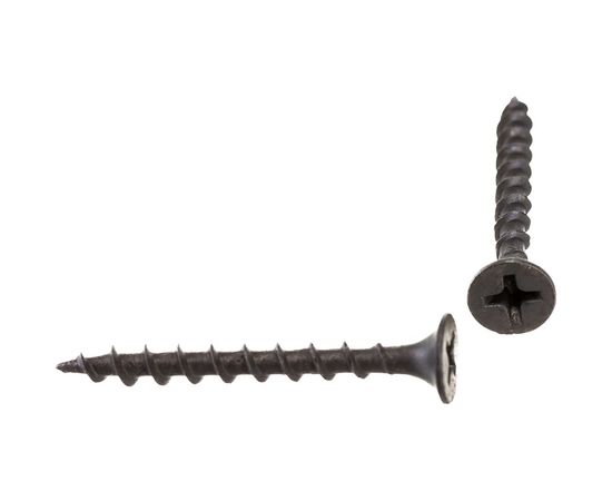 Саморезы ВИРТУОЗ 3,5х 35 мм, крупная резьба, потайная головка, оксидированный 600 шт 600-05069 – изображение 3