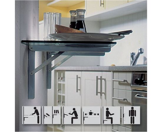 Складной кронштейн VORMANN Multi-Line 270х400х36х2 мм, оцинкованный, 200 кг 00152 400 Z – изображение 2