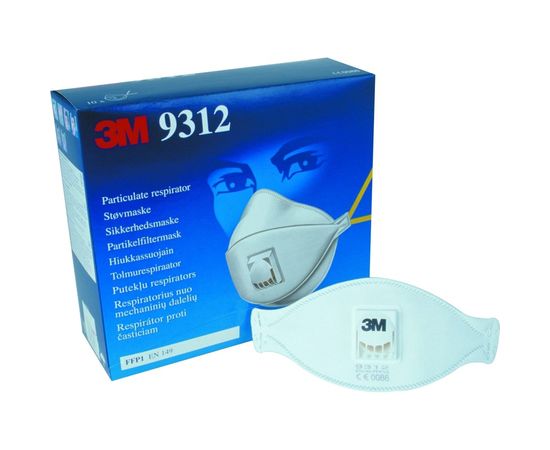 Противоаэрозольная фильтрующая полумаска 3М 9312, класс защиты FFP1 NR D, 10 шт/уп. 7000034717 – изображение 2