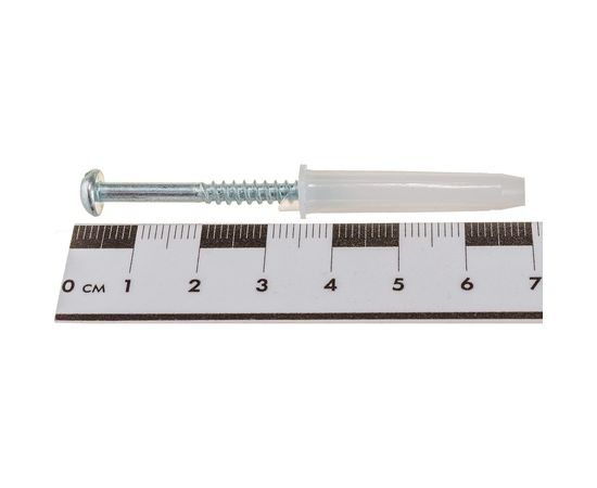 Набор VIPкрепеж белый дюбель 6х35 + шуруп 4х40 п/гол.оцинк. 5шт/5шт 11501 VIPS – изображение 5