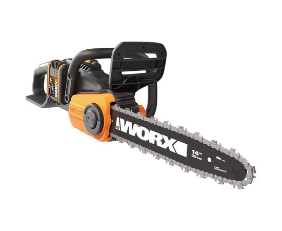 Бесщеточная цепная аккумуляторная пила WORX 40 В, 2х2.0 А*ч, двойное ЗУ 2x2A WG384E – изображение 14