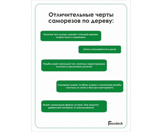 Саморез Гвозdeck потайной, дерево, 4х70 Т20 20344070YETXRD2 – изображение 8