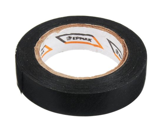 Изолента ЕРМАК ПВХ в/с, черная, шир. 15+-2 мм, 7,5 м, толщ. 0,2 мм 672-011 