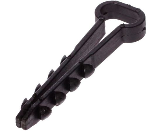 Дюбель-хомут Урал пак черный 5-8 100 шт для плоского кабеля АЭ-5050008-100-р 