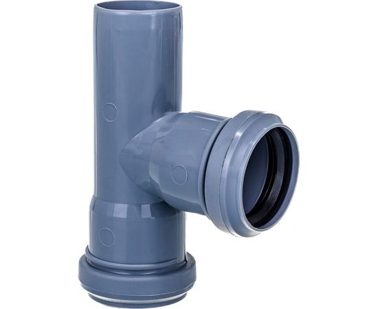 Канализационный тройник RTP D 40х40 мм, 87 град, серый 16742 