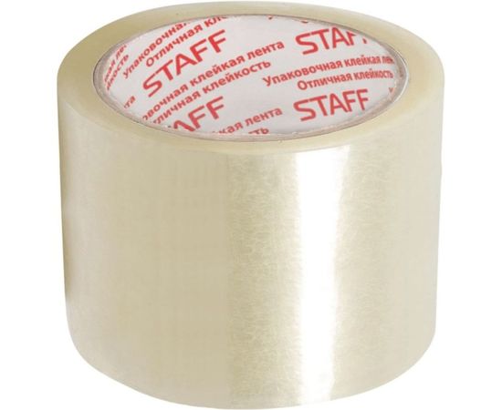Клейкая лента STAFF упаковочная, 72 мм x 66 м, прозрачная, толщина 40 микрон 440088 