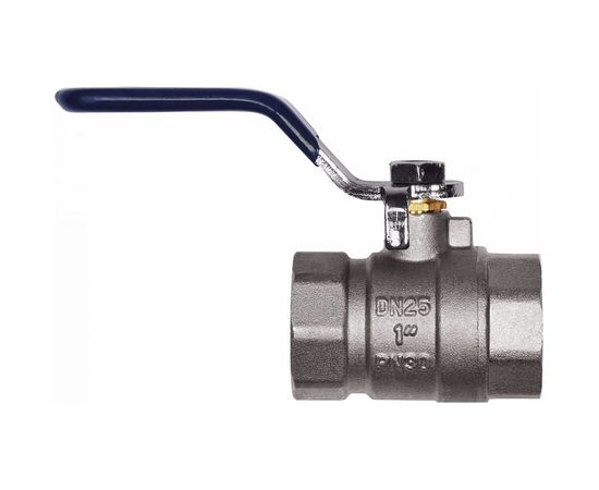 Шаровой кран RM -L Nickel 1 ВР-ВР муфтовый, никелированный, ручка Ду25 Ру30 НК 11Б27п1 Ln-1FFL 