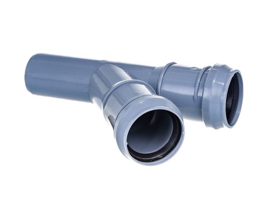 Канализационный тройник RTP D 32х32 мм, 45 град, серый 27155 