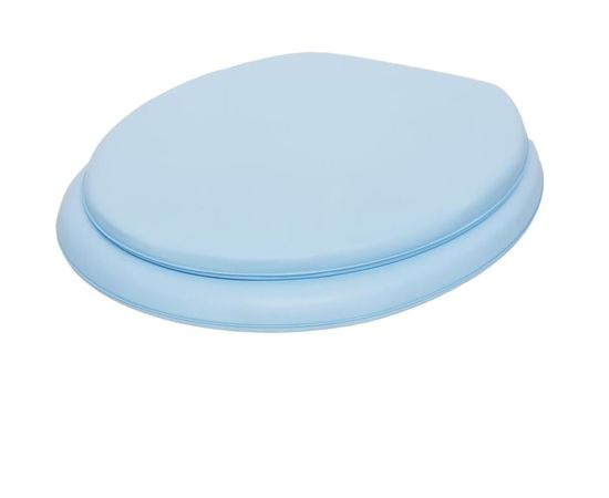 Сиденье для унитаза Мультипласт Групп мягкое, голубое MPG8136 