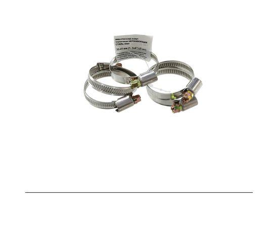 Червячный хомут РОССНА 30х45 мм 1 3/4"" нержавеющая сталь, винт, 5 шт. Р860717 DIY 