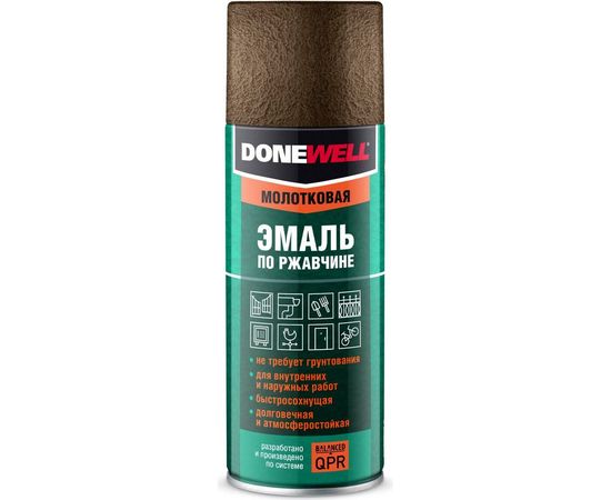 Молотковая эмаль по ржавчине DONEWELL черная медь 520мл 11604668 