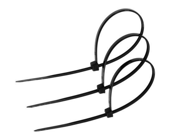 Нейлоновый хомут для стяжки TUNDRA 2.5х150 мм, черный, в упаковке 100 шт. 1112937 