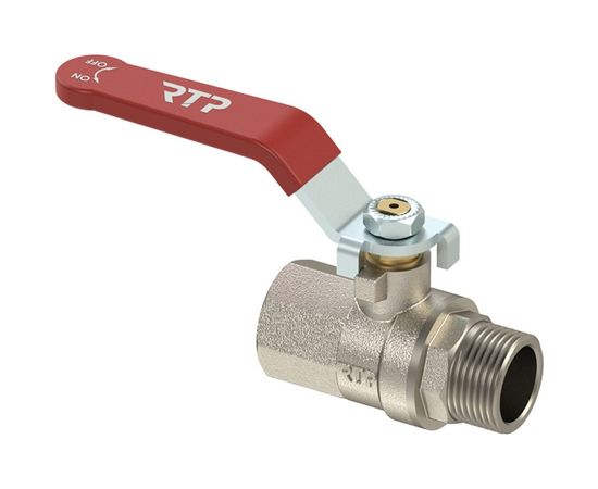Кран шаровой RTP латунный, вн/нар., PN 25, рычаг, G 1/2 25823 