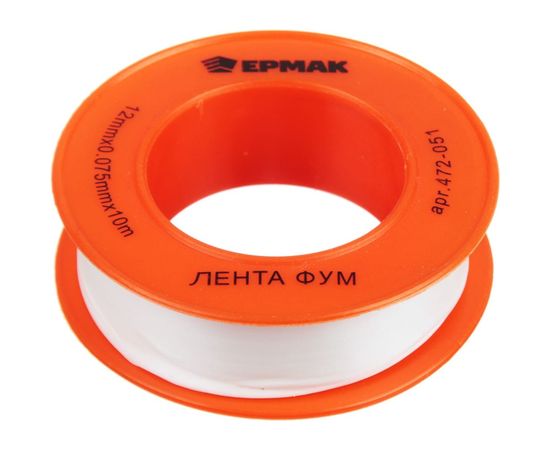 ФУМ лента ЕРМАК 1/2""/12мм х 0,075мм х 10м 472-051 
