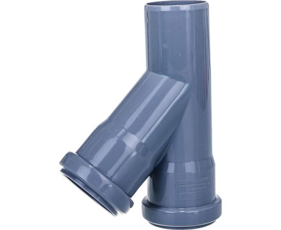 Канализационный тройник RTP D 50х50 мм, 45 град, серый 11429 