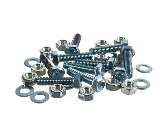 Пакет болт с гайкой и шайбой Метизный двор цинк м6х25мм 12 шт. 4607173901712 – изображение 2