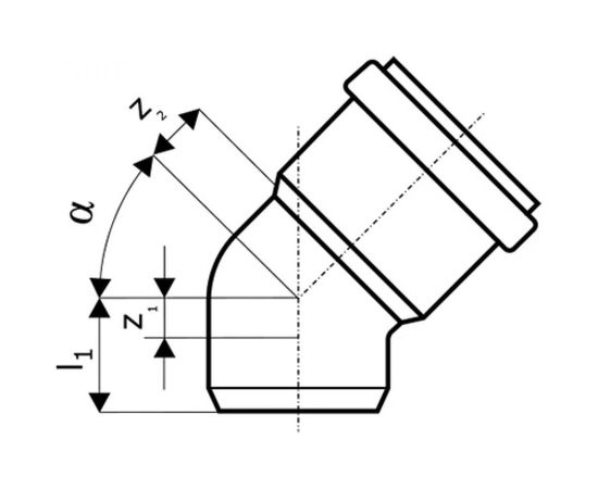 Канализационный отвод Ostendorf 75 мм, 87 градусов 113140 – изображение 3