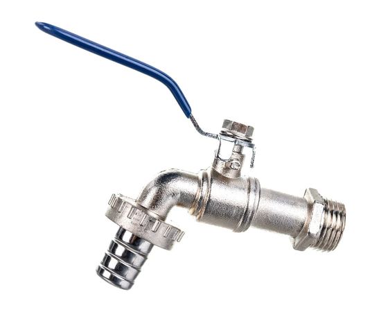 Шаровой кран со штуцером RM 1/2 водоразборный, никелированный ручка VN-CN12 – изображение 4