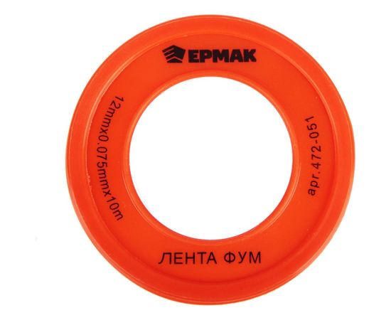 ФУМ лента ЕРМАК 1/2""/12мм х 0,075мм х 10м 472-051 – изображение 3