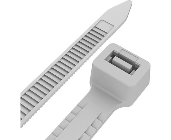 Нейлоновая хомут-стяжка с тройным замком REXANT 300x4,8 мм, белая, упаковка 100 шт. 67-1301 – изображение 3