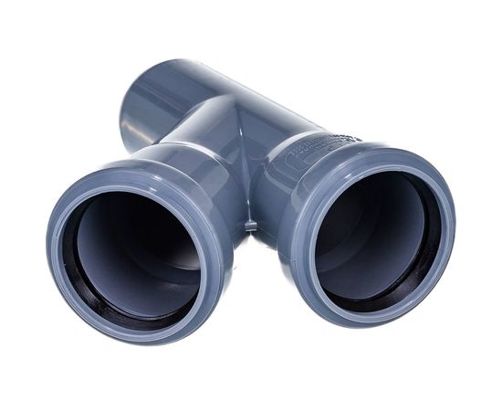 Канализационный тройник RTP D 50х50 мм, 45 град, серый 11429 – изображение 3