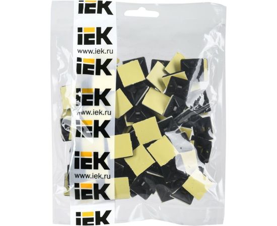 Самоклеящаяся площадка под хомуты IEK 20x20 черн.100 шт. UHP31-20-100 – изображение 3