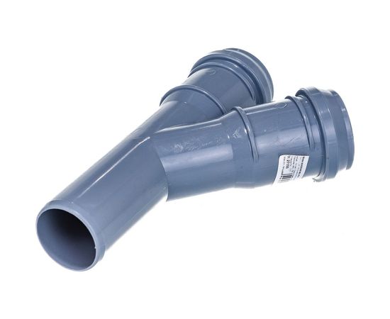 Канализационный тройник RTP D 32х32 мм, 45 град, серый 27155 – изображение 3