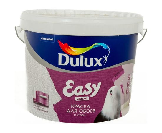 Краска водоэмульсионная DULUX EASY для всех типов обоев, BW 10л 5183564 – изображение 3