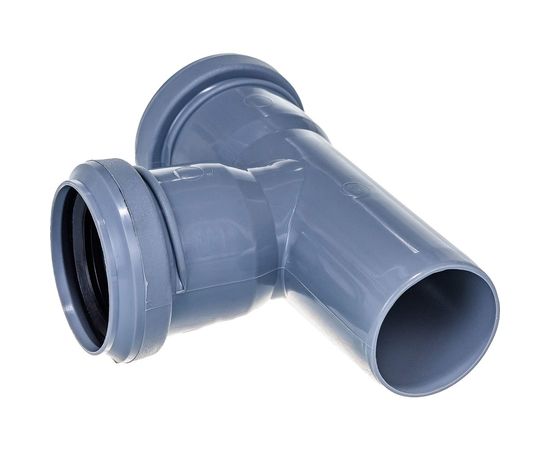 Канализационный тройник RTP D 40х40 мм, 87 град, серый 16742 – изображение 2