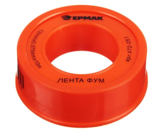 ФУМ лента ЕРМАК 1/2""/12мм х 0,075мм х 10м 472-051 – изображение 2