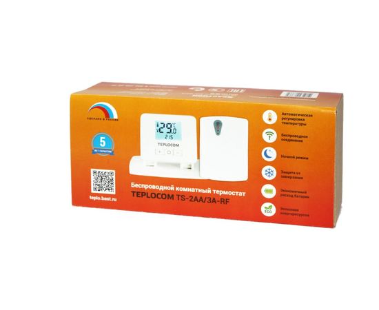Беспроводной комнатный термостат TEPLOCOM Бастион TS-2AA/3A-RF 914 – изображение 3