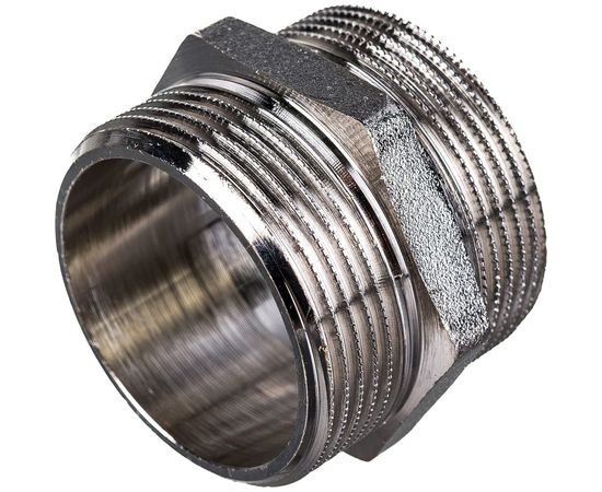 Никелированный ниппель STOUT HH 1 1/2 SFT-0004-112112 – изображение 2