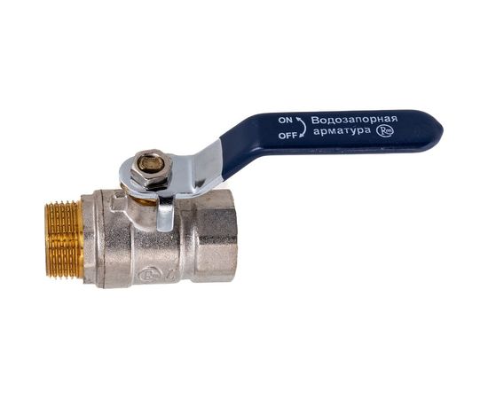 Шаровой кран RM -L Nickel 3/4 ВР-НР муфтовый, никелированный, ручка Ду20 Ру30 НК 11Б27п1 Ln-34FML – изображение 3