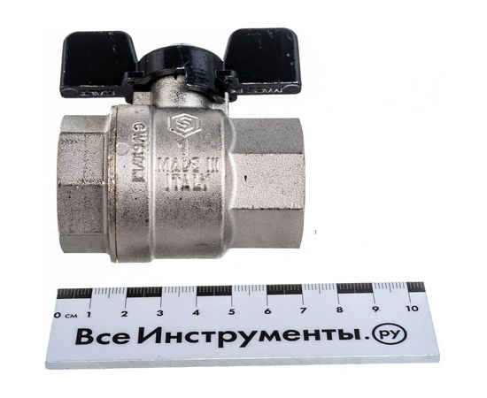 Шаровой полнопроходной кран STOUT ВР/ВР, ручка бабочка SVB-0002-000025 – изображение 3