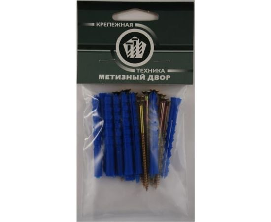 Пакет дюбель РДК Метизный двор 8х50мм + шуруп 5х60мм 10 шт. 4607173902184 – изображение 3