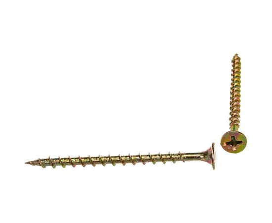 Саморез КРЕП-КОМП жёлтый цинк PH-2 по дереву 3,5х55 350 шт ждп5535ф – изображение 3