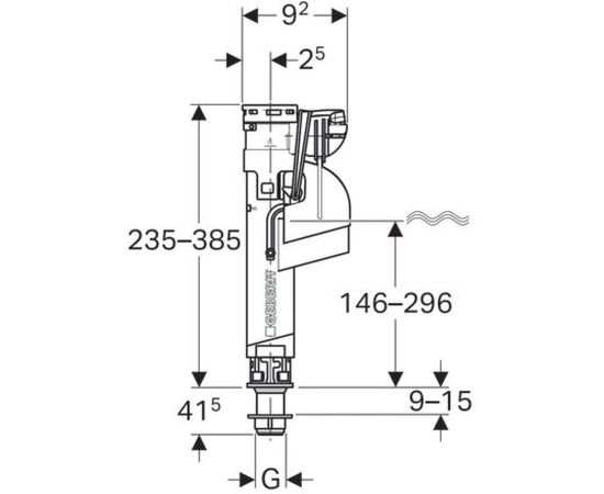 Впускной клапан GEBERIT 281.208.00.1 IMPULS 360 1/2 нижняя подводка 00000005271 – изображение 2