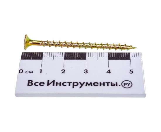 Саморез КРЕП-КОМП жёлтый цинк PH-2 по дереву 3,5х55 350 шт ждп5535ф – изображение 2