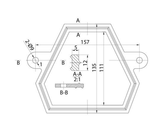 Двухуровневая водосливная арматура нижний подвод Тип B, трапециевидная резинка IDDIS F012400-02K – изображение 2