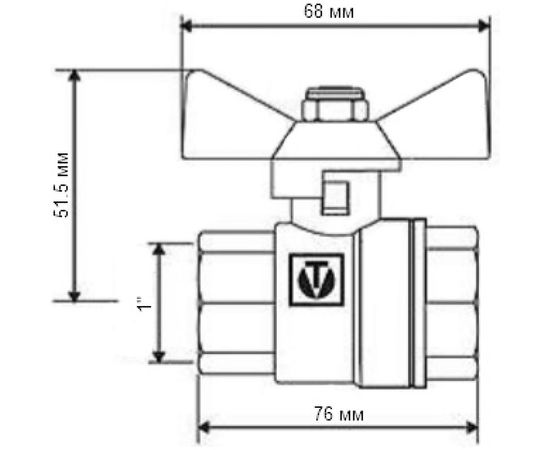 Шаровой кран 1" Valtec VT.219.N.06 36920 – изображение 6