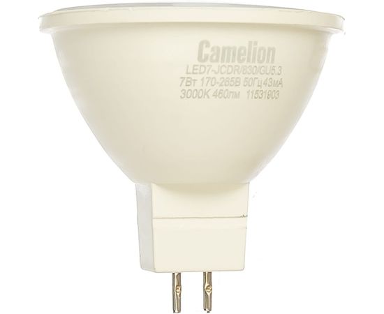 Светодиодная лампа 7Вт 220В Camelion LED7-JCDR/830/GU5.3 11656 