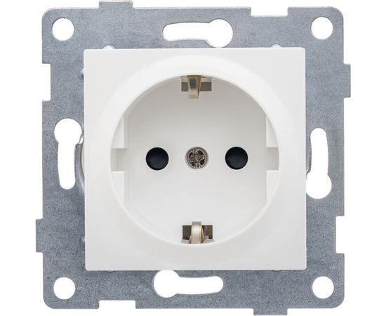 Розетка GUSI ELECTRIC Ugra МЕХ 1-ой с/з с з/ш, СУ, 16А, 250В, белый С11Р4-001 