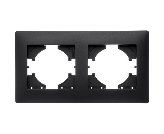 Рамка GUSI ELECTRIC Bravo 2-местная, цвет графит С1020-010 