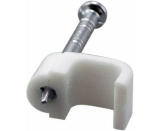 Плоский крепеж кабеля REXANT 6x4 мм, белый 50 шт 07-4206 