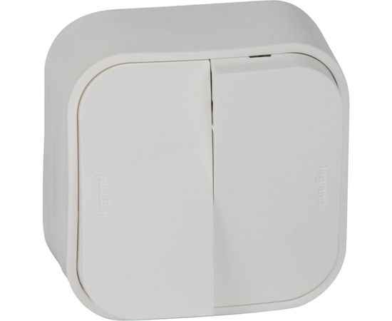 Переключатель Legrand 10A 2клав белая 782206 