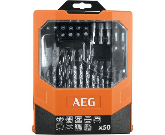 Набор бит и сверл AAKDD50 50 предметов AEG 4932472024 