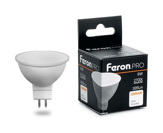 Светодиодная лампа FERON PRO LB-1606 MR16 G5.3 6W 2700K OSRAM LED 38083 