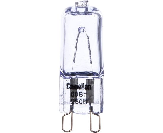 Прозрачная галогенная лампа без рефлектора G9 60W 220V 2000 часов Camelion 5555 
